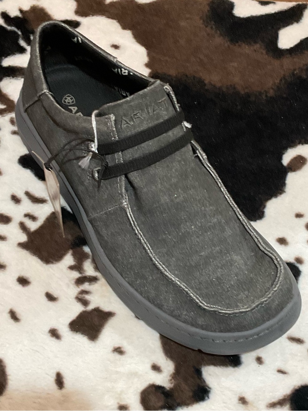 Ariat Men's Charcoal Canvas Slip-On Loafer